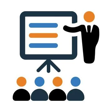 Presentation, teaching , training , business presentation icon Stock Illustration