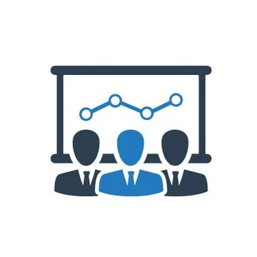 Presentation Team Icon Stock Illustration