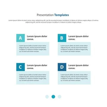Presentation template column design Stock Illustration