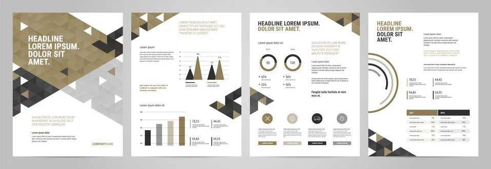 Presentation Template design with infographic イラスト素材