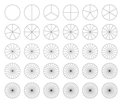 Presentation template element from 1 to 30 segments. イラスト素材