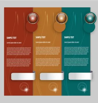 Presentation template with empty text boxes Stock Photos