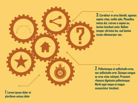Presentation template with gears Stock Illustration