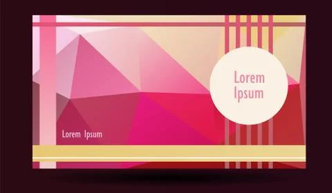 Presentation template. Lowpolygonal background brochure. Vector illustration Stock Illustration