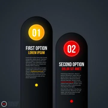 Presentation template with two vertical options. EPS10 Stock Illustration