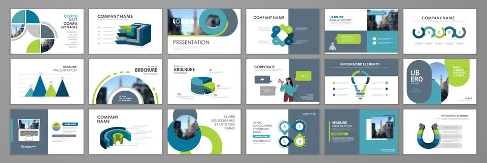 Presentation templates design Stock Illustration