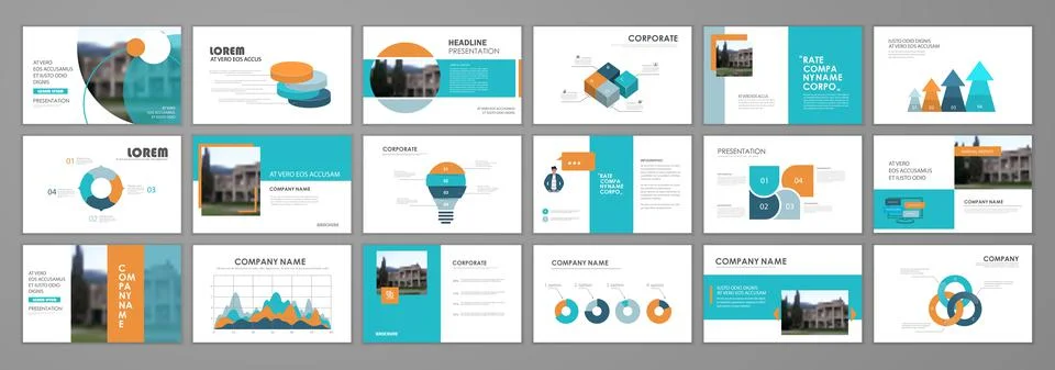 Presentation templates design Stock Illustration