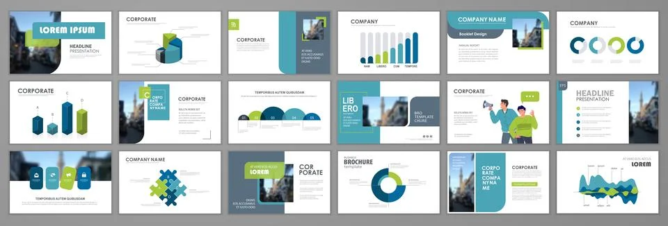 Presentation templates design Stock Illustration
