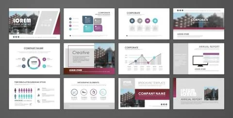 Presentation templates Illustrazione stock