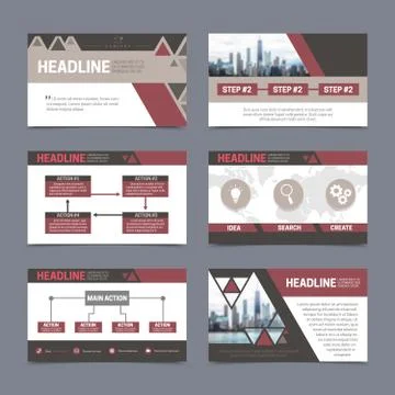 Presentation templates set 스톡 일러스트