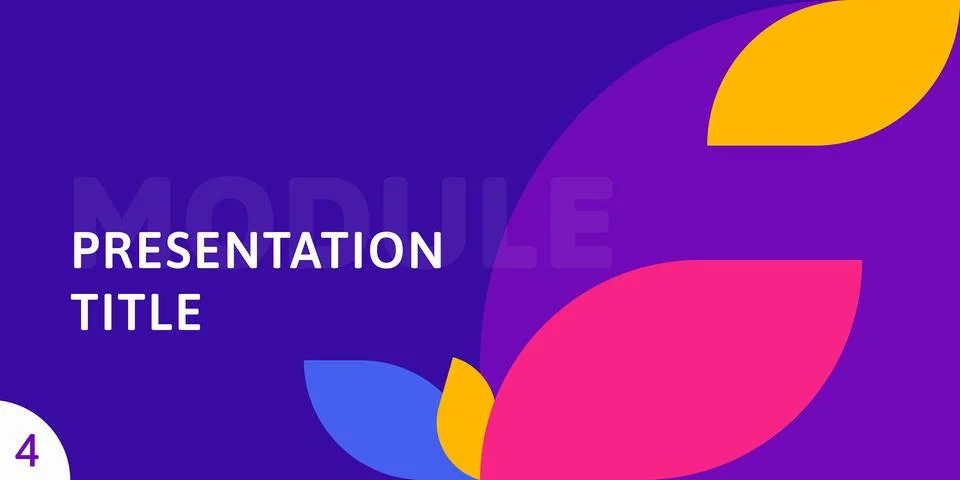 Presentation title slide design layout illustration Stock Illustration