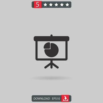 Presentation vector icon Illustrazione stock