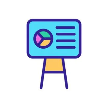 Presentation of the vector icon. Isolated contour symbol illustration Stock Illustration