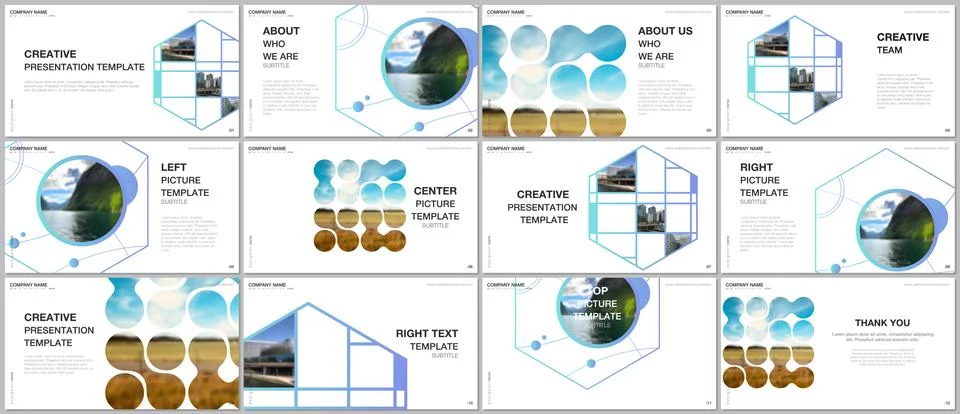 Presentation vector templates, multipurpose template for presentation slide Stock Illustration