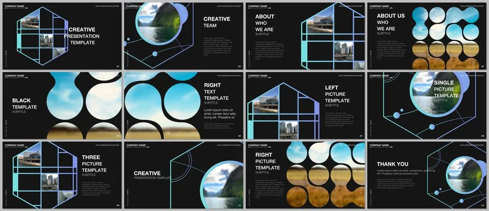 Presentation vector templates, multipurpose template for presentation slide Stock Illustration