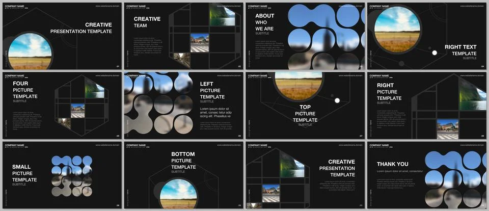 Presentation vector templates, multipurpose template for presentation slide Stock Illustration