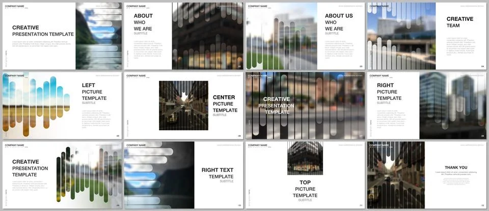 Presentation vector templates, multipurpose template for presentation slide Stock Illustration