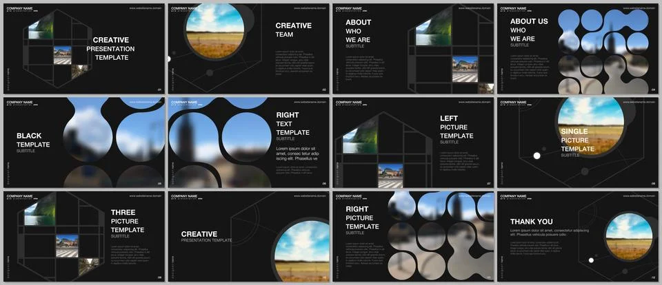 Presentation vector templates, multipurpose template for presentation slide Stock Illustration