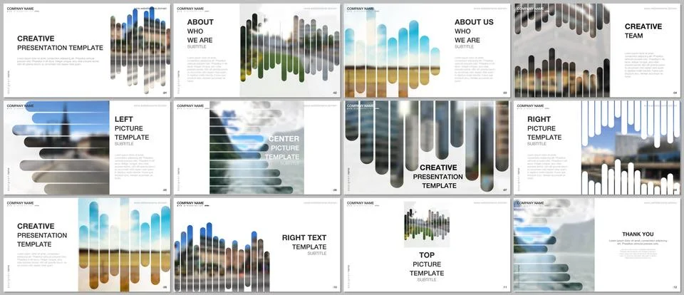 Presentation vector templates, multipurpose template for presentation slide Illustrazione stock