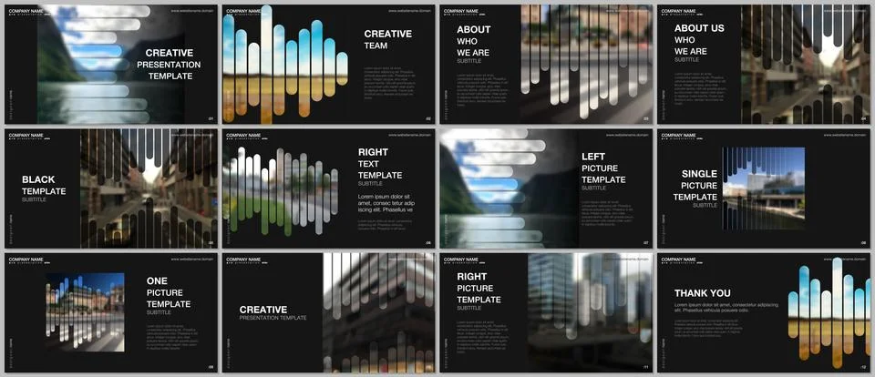 Presentation vector templates, multipurpose template for presentation slide Stock Illustration