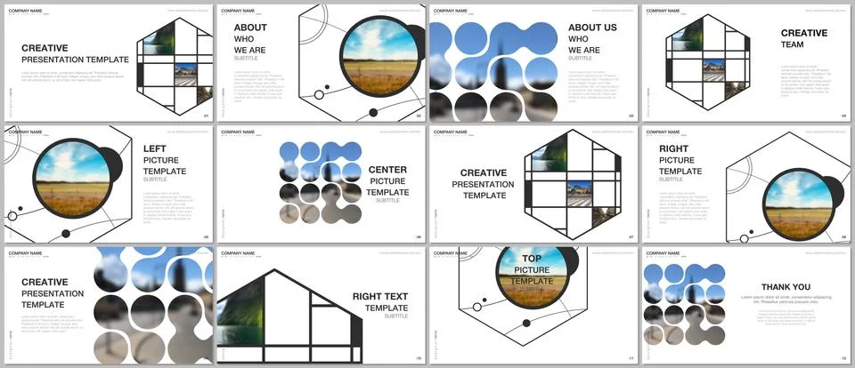 Presentation vector templates, multipurpose template for presentation slide Stock Illustration