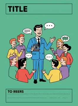 Presentation with Vintage Camera Stock Illustration