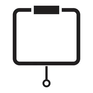 Presentation whiteboard icon vector design template in black color isolated s Stock Illustration
