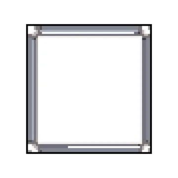 Presentation whiteboard school game pixel art vector illustration Illustrazione stock