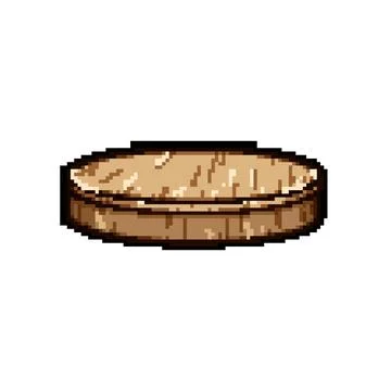 Presentation wood platform pixel art vector illustration Stock Illustration
