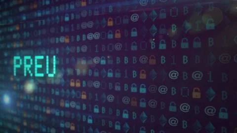 Presentation written in digital letters on display Stock Footage 102269748