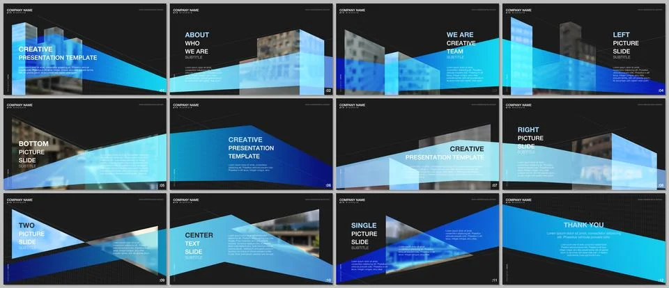 Presentations design, portfolio vector templates with architecture design Stock Illustration