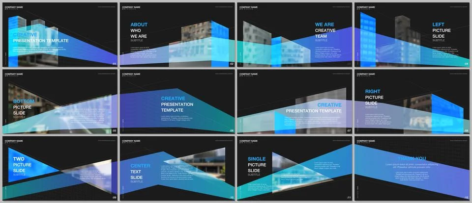 Presentations design, portfolio vector templates with architecture design Stock Illustration