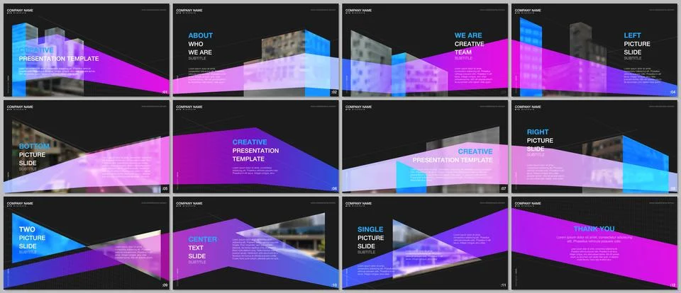 Presentations design, portfolio vector templates with architecture design Stock-Illustration