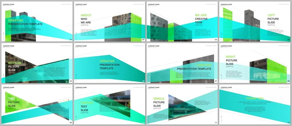 Presentations design, portfolio vector templates with architecture design Stock Illustration