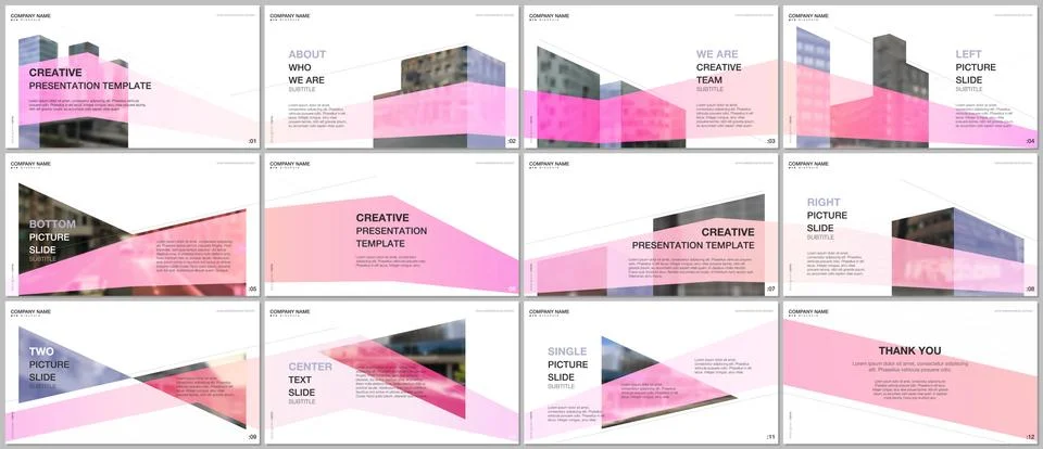 Presentations design, portfolio vector templates with architecture design Illustrazione stock