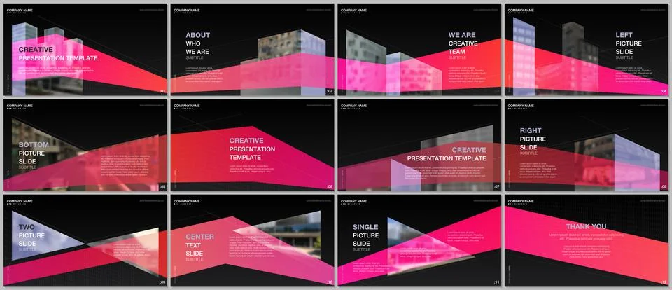 Presentations design, portfolio vector templates with architecture design Stock Illustration