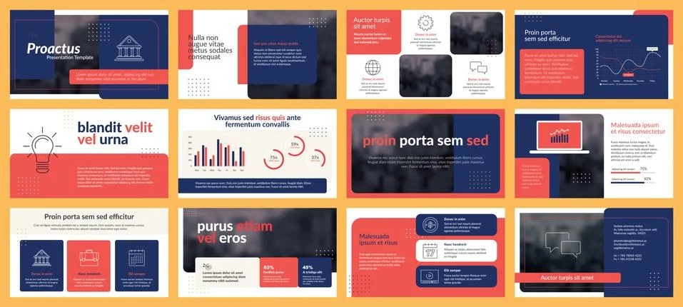 Presentations templates elements and infographics in vector design. 스톡 일러스트