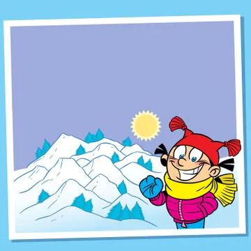 Presented in the form of tourist postcard. Stock Illustration