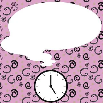 Presenter With Conversation Bubble Showing New Announcement. Colleague Speech イラスト素材