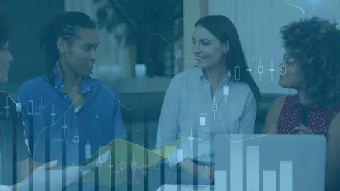 Presenter flipping yellow folder and presenting report, team applauding, finance Stock Footage 332642402