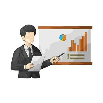 Presenter illustration Ilustração Stock