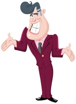 Presenter man Illustrazione stock