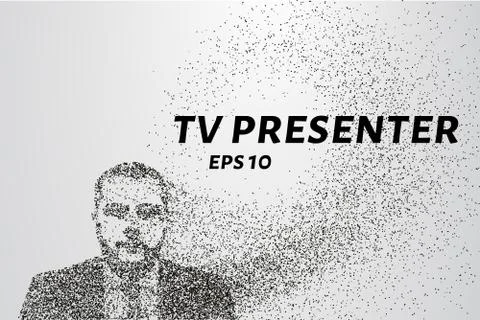 The presenter of the particles. The presenter consists of small circles and.. Stock Illustration