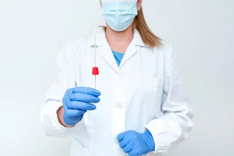 Presenting Analyzing Medical Specimen Displaying Test Samples Laboratory Stock Photos