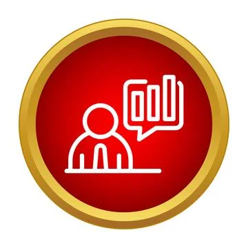 Presenting data analysis and business report statistics Stock Illustration