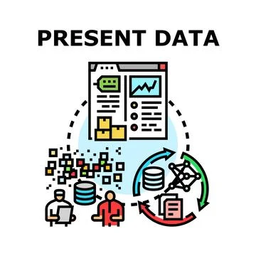 Presenting data visualization and analysis process 库存插图