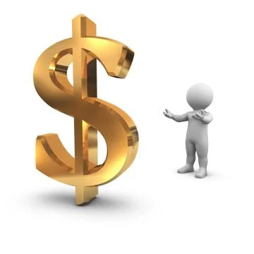 Presenting the dollar symbol Stock Illustration