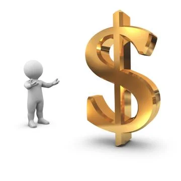 Presenting the dollar symbol Stock Illustration