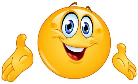 Presenting emoticon Stock Illustration