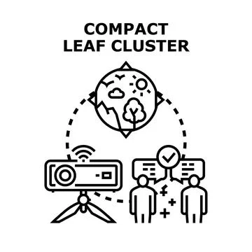 Presenting environmental data using compact leaf cluster concept Stock Illustration